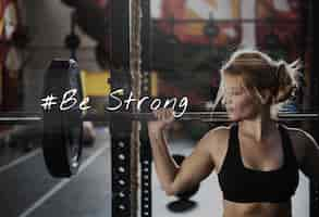 Free photo build your own body strength fitness exercise get fit