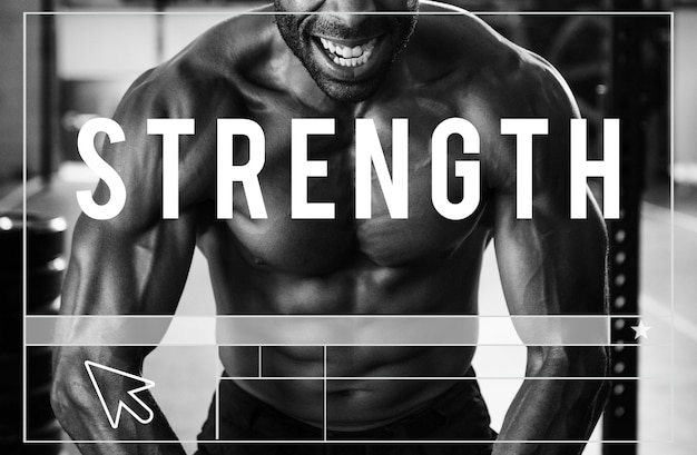 Free photo build your own body strength fitness exercise get fit