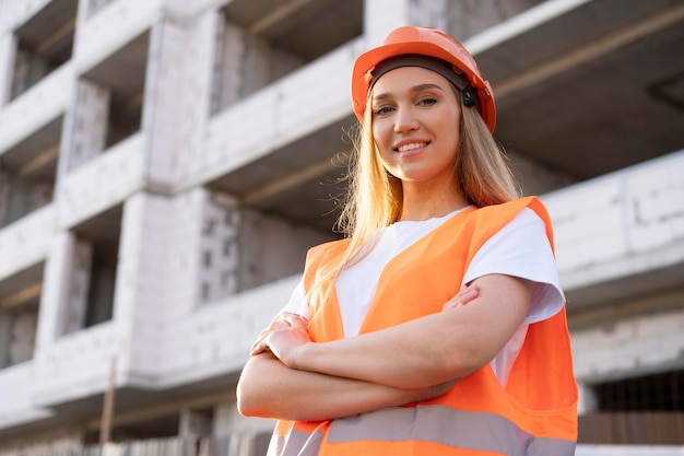 Building and construction worker on the site