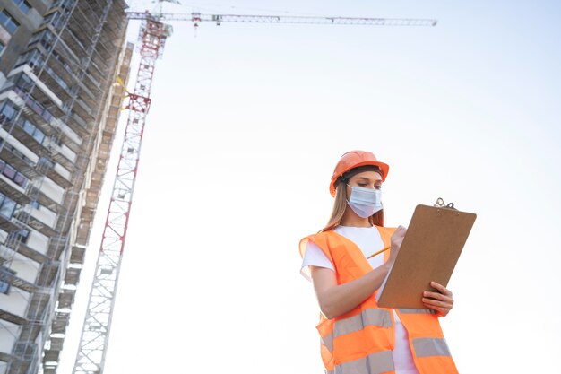 Building and construction worker on the site