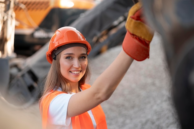 Building and construction worker on the site