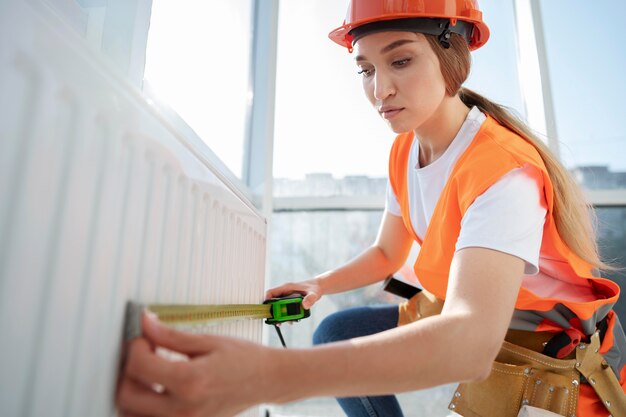 Building and construction worker on the site