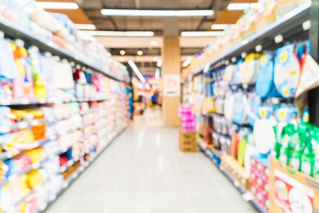 Free photo building supermarket shelves business blur