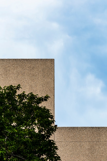 Building with coarse plaster surface