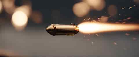 Free photo bullet on a dark background 3d render 3d illustration