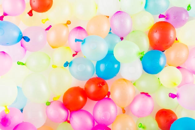 Free photo bunch of colorful balloons