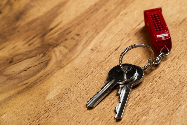 Bunch of keys on the table