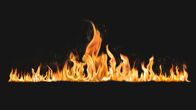 Free photo burning flame desktop wallpaper, realistic fire image