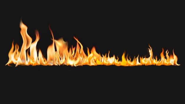 Free photo burning flame desktop wallpaper, realistic fire image