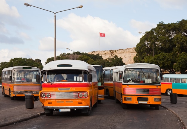 buses at bus terminal at Valletta