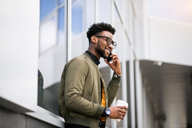 business african businessman happy american