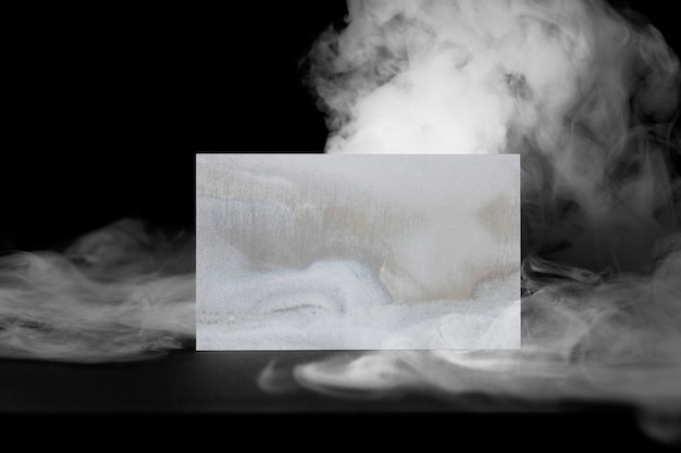 Free Photo business card, abstract smoke with design space