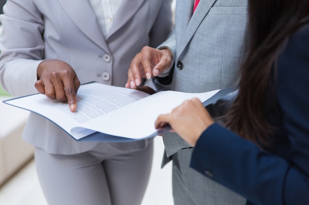 business colleagues with papers