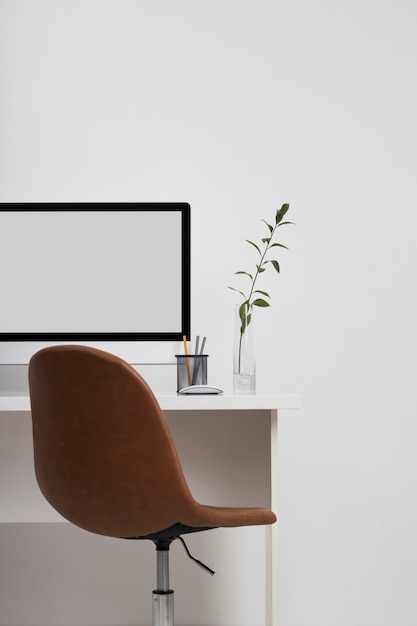 Business desk concept with chair