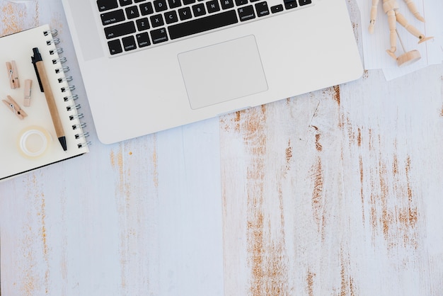 Free Photo business desk frame top view