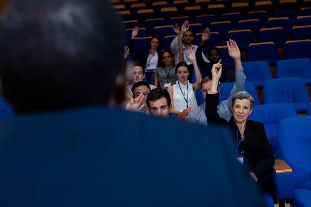 Free Photo business executives participating in a business meeting