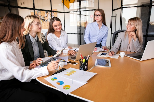 Business meeting with women team