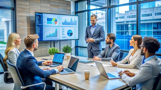 Free photo business people during a meeting in a boardroom