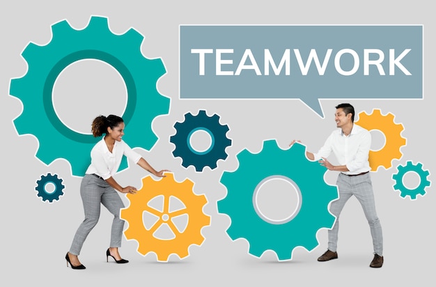 Free photo business people focusing on teamwork