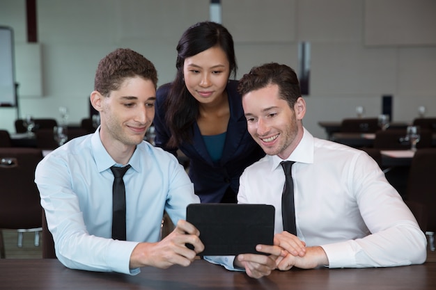 Business People Using Tablet in Office 6