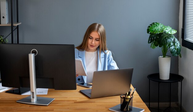 Business person looking at finance graphs