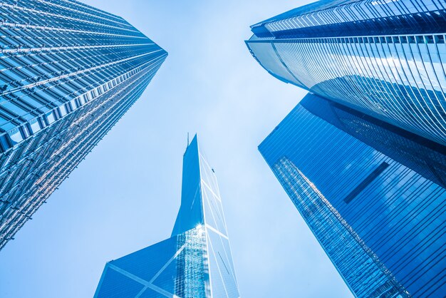 Business skyscraper building in hong kong city