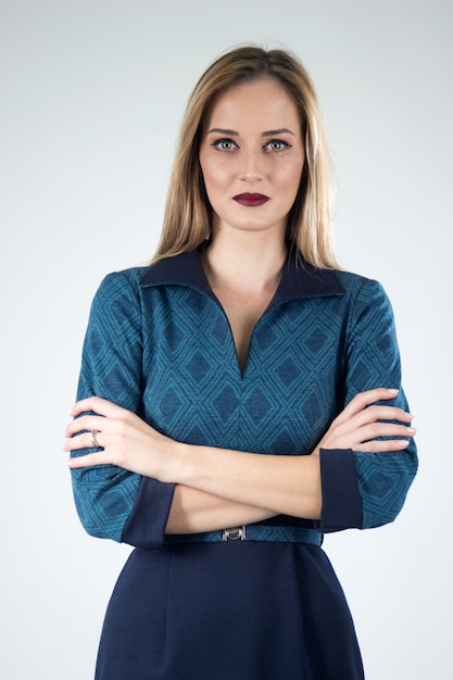 Free Photo business woman portrait crossed arms