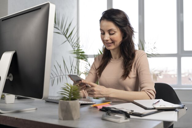 Business woman at work