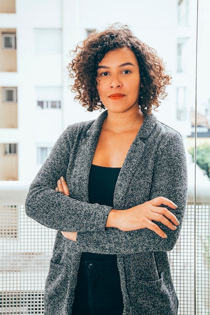 Business woman working at home