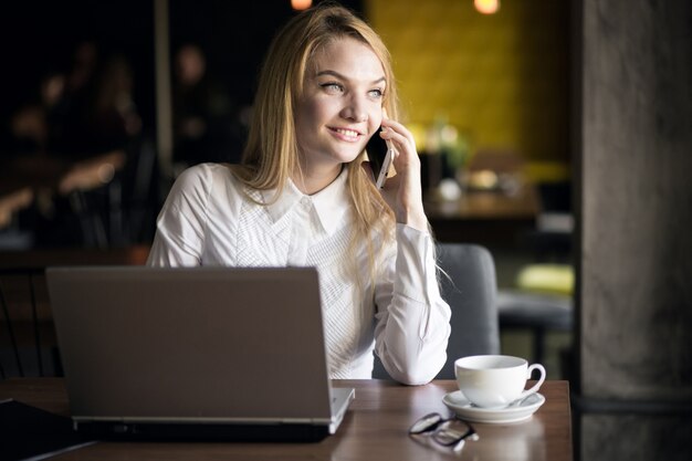 Business woman working