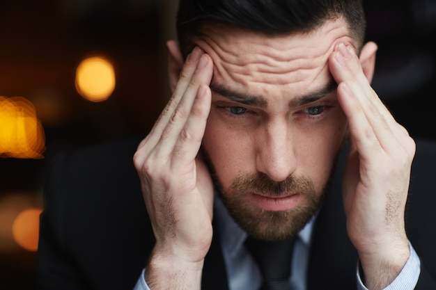 Free photo businessman in crisis