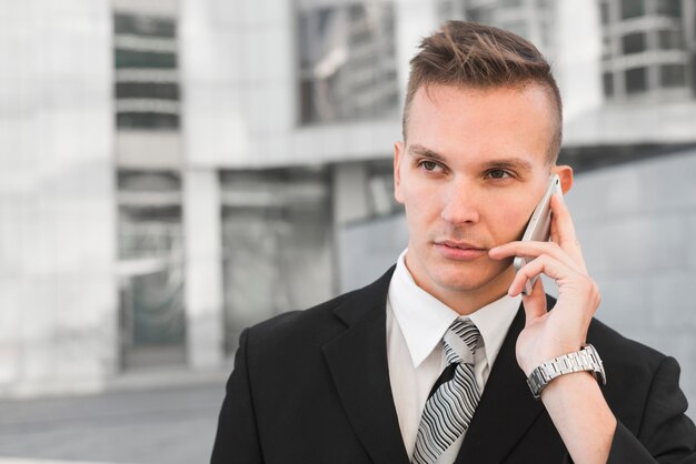 Businessman doing phone call