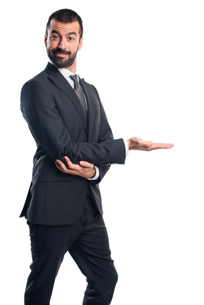 Businessman presenting something