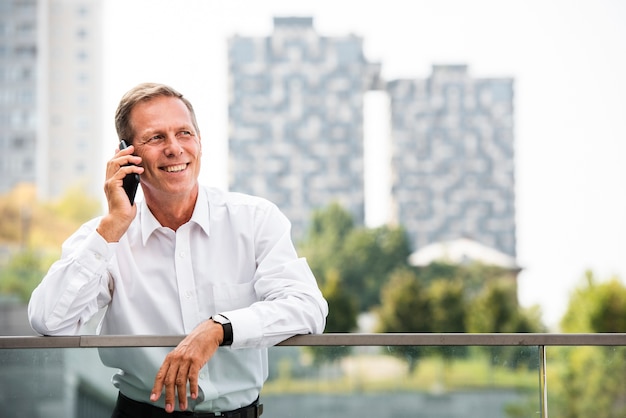 Businessman talking on the phone