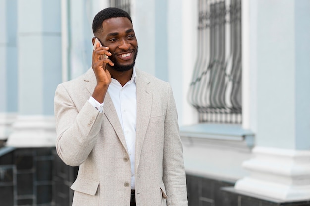 Businessman talking on the phone