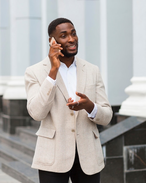 Businessman talking on the phone