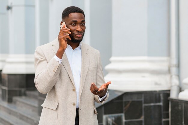 Businessman talking on the phone