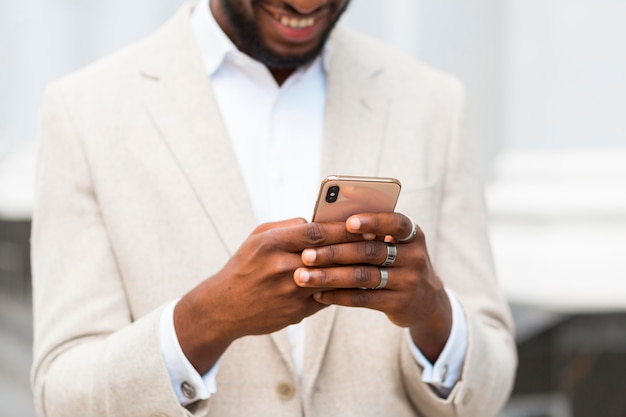 Businessman talking on the phone