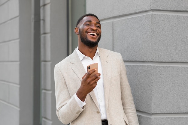 Businessman talking on the phone