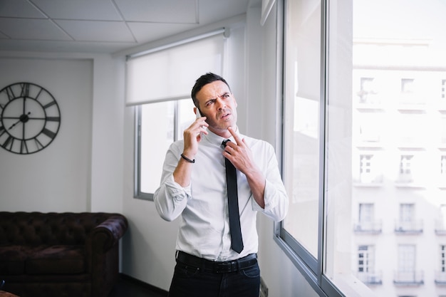 Free photo businessman thinking