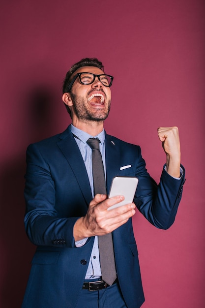 Businessman using the mobile phone