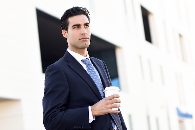 Businessman with a coffee