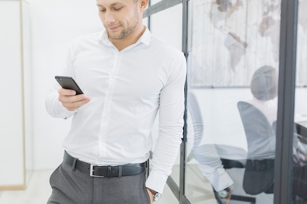 Businessman with smartphone