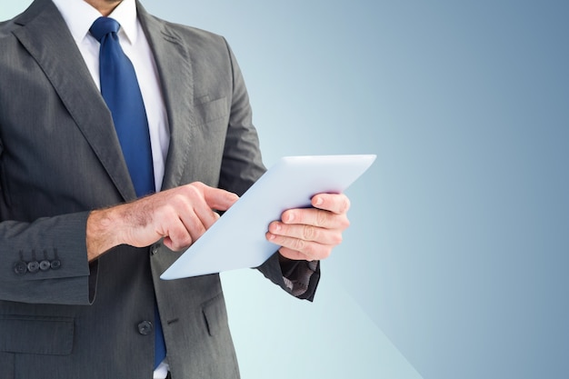 Businessman with a tablet