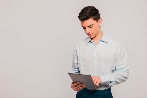 Businessman with tablet