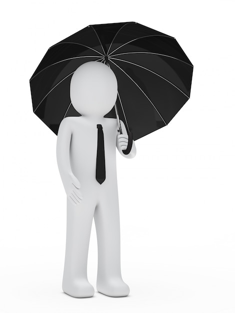 Free photo businessman with an umbrella