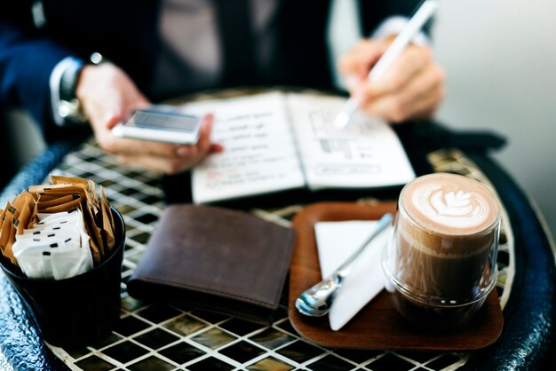 Businessman Working Connection Smart Phone Concept