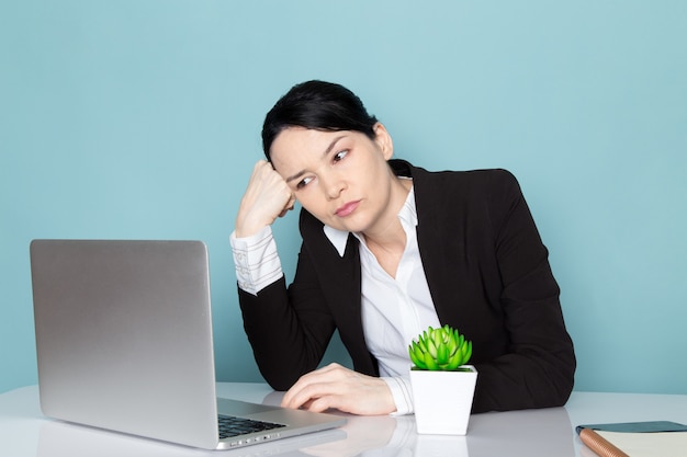 Businesswoman on her office desk