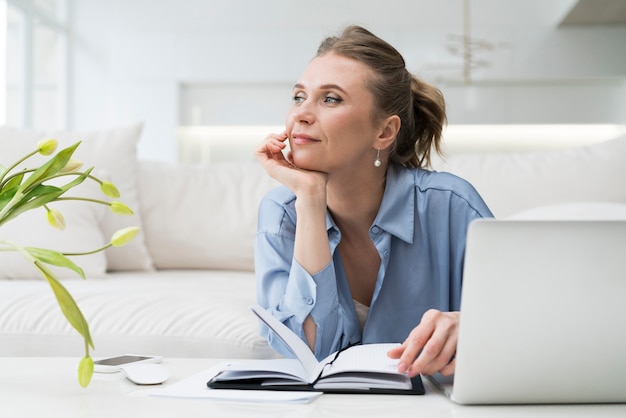 Businesswoman looking away