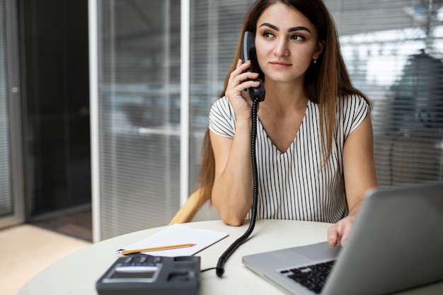 Businesswoman talking on the phone